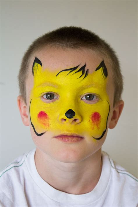 Add to Favorites Halloween set realistic style DIGITAL DOWNLOAD - Face paint painting design board template menu designs. . Face painting pikachu
